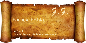 Faragó Frida névjegykártya